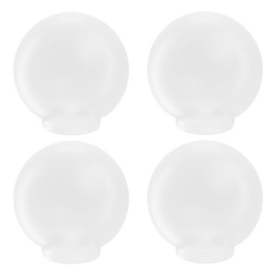 SOLUS 6 in. VC Frost Smooth LD Acrylic Globes, 3.24 in. Outside Diameter, Screw Neck, 4-Pack