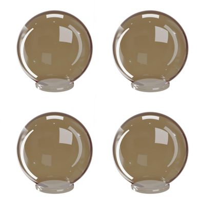 SOLUS 6 in. Bronze Smooth Acrylic Globes, 3.14 in. Outside Diameter, Fitter Neck, 4-Pack
