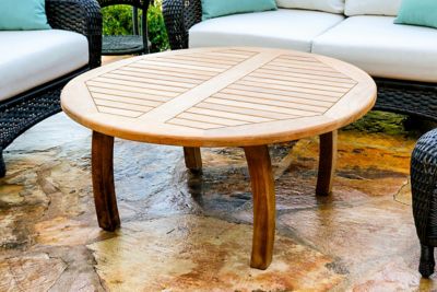 Image showing  40 in. Jakarta Round Teak Outdoor Coffee Table