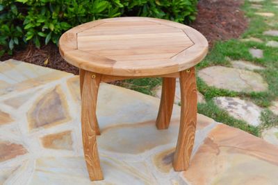 Image showing  Jakarta Teak Round Outdoor Side Table, 20 in.