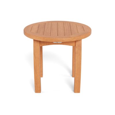 Image showing  Jakarta Teak Round Outdoor Side Table, 20 in.