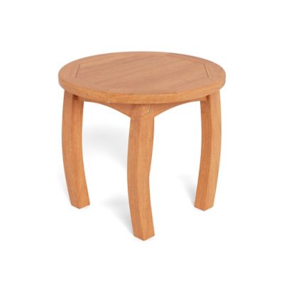 Image showing 5 th Tortuga Outdoor Jakarta Teak Round Outdoor Side Table, 20 in.