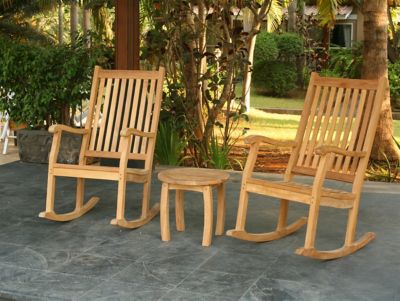 Image showing 7 th Tortuga Outdoor Jakarta Teak Round Outdoor Side Table, 20 in.