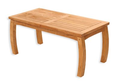 Tortuga Outdoor Jakarta Teak Wood Rectangular Patio Coffee Table, 20 in. x 40 in.