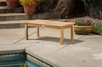 Image showing  Jakarta Teak Wood Rectangular Patio Coffee Table, 20 in. x 40 in.