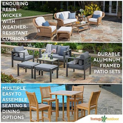 Image showing  3 pc. Lakeview Aluminum Outdoor Lounge Chair Set, Navy