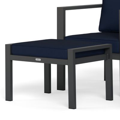 Image showing 2 th Tortuga Outdoor Lakeview Aluminum Outdoor Ottoman