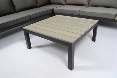 Image showing  Lakeview Aluminum Outdoor Sectional Set, Charcoal Gray Cushions