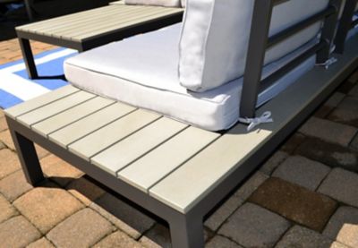 Image showing  4 pc. Lakeview Aluminum Outdoor Sectional Set, Includes Light Gray Cushions