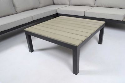 Image showing  4 pc. Lakeview Aluminum Outdoor Sectional Set, Includes Light Gray Cushions