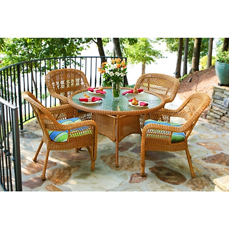 Tortuga Outdoor 5 pc. Portside Amber Wicker Outdoor Dining Set