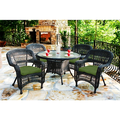 Tortuga Outdoor Round Portside Wicker Outdoor Dining Set H, 5 pc.