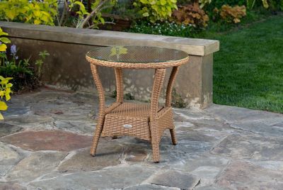 Image showing 7 th Tortuga Outdoor 3 pc. Sea Pines Mojave Wicker Outdoor Rocking Chair Set with Sunbrella, Canvas