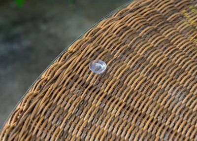 Image showing 9 th Tortuga Outdoor 5 pc. Sea Pines Mojave Wicker Outdoor Dining Set, 48 in. Round Table, Sunbrella and Canvas Cushions, Light Brown