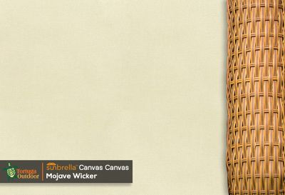 Image showing  Sea Pines Mojave Wicker Outdoor Rocking Chair, Includes Sunbrella Canvas and Canvas Cushion