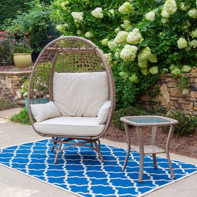 Tortuga Outdoor Rio Vista Swivel Egg Chair with Side Table