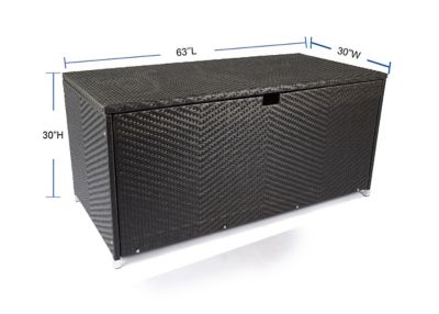 Image showing  Large Wicker Storage Deck Box