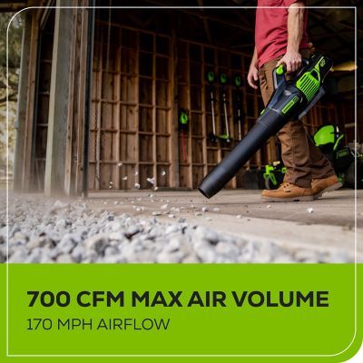 Image showing  170 MPH/700 CFM 60V Cordless Handheld Leaf Blower, Battery and Charger Not Included