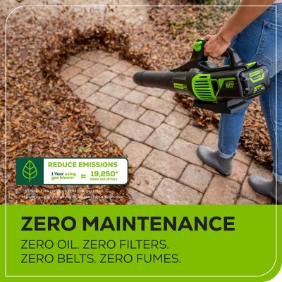 Image showing 6 th Greenworks 170 MPH/700 CFM 60V Cordless Handheld Leaf Blower, Battery and Charger Not Included