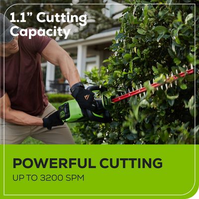 Image showing 6 th Greenworks 26 in. 60V Cordless Hedge Trimmer, Battery and Charger Not Included