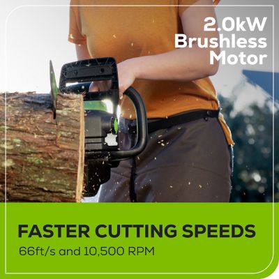 Image showing  16 in. 60V Cordless Chainsaw, Battery and Charger Not Included, 0.050 in. Gauge