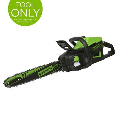 Greenworks 60V 18 in. Cordless Brushless Chainsaw, 40cc 2.0 kW Gas Chainsaw Equivalent, Tool Only, 2019302T