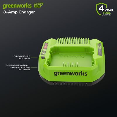 Image showing 8 th Greenworks 3 A 60 V UltraPower Lithium-Ion Battery Charger