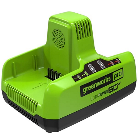 Greenworks 60V UltraPower Lithium-Ion Dual-Port Battery Charger, 6A