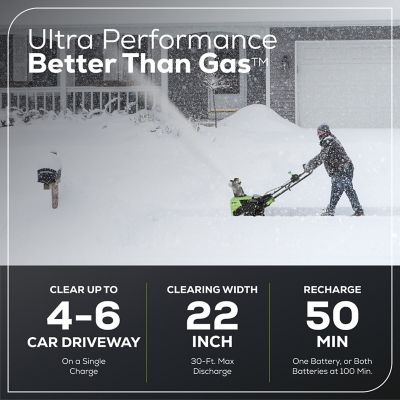 Image showing  Pro 22 in. 60V Single-Stage Cordless Snow Blower, Battery and Charger Included