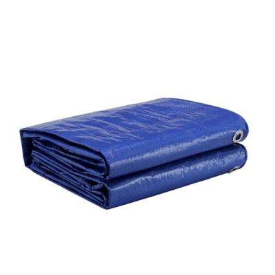 Image showing  10 ft. x 12 ft. Light-Duty Poly Tarps, Blue, 2-Pack