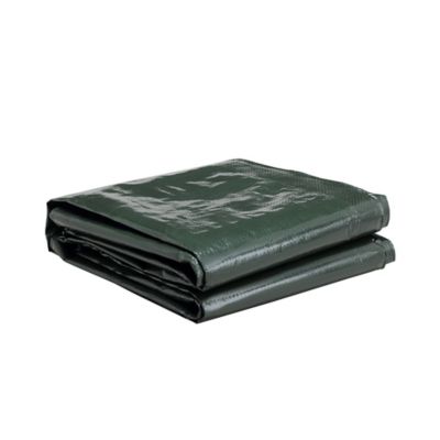 Image showing  8 ft. x 10 ft. Medium-Duty Poly Tarps, Green, 2-Pack
