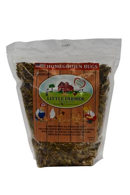 Little Farmer Products Homegrown Bugs Black Soldier Fly Grubs and Grains Chicken Snacks, 5 lb. Bag