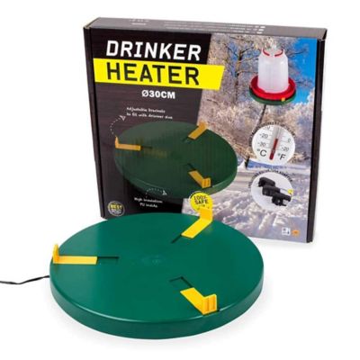 My Favorite Chicken Plastic Poultry Drinker Heater Plate Deicer, 30 cm, Green