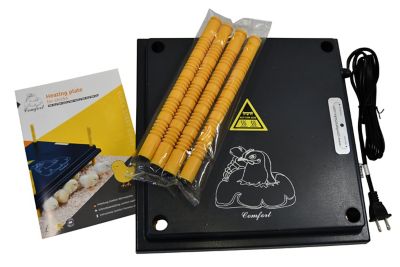 Image showing  Square Chick Brooder Heating Plate for 20-25 Chicks, Black