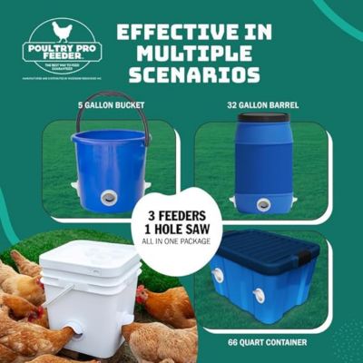 Image showing 5 th Riverbend Resources Poultry Pro Feeder Kit, 3-Pack