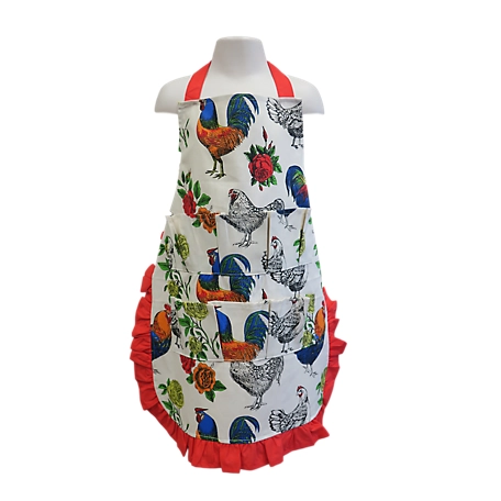 Fluffy Layers Kids' Egg Collecting Apron, Red Roses