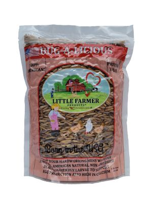 Little Farmer Products Bug-a-licious USA Grown Dried Black Soldier Fly Larvae Poultry Feed, 1 lb.