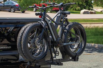 DK2 2-Bike Hitch-Mounted Powder-Coat E-Bike Carrier-Up to 4.8 in. Wide Tires, Black
