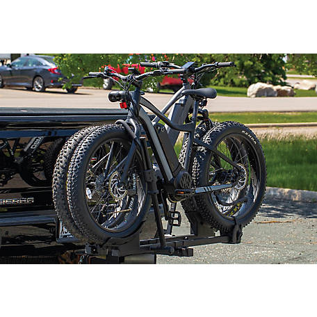DK2 Bike Hitch-Mounted Powder-Coat E-Bike Carrier-Up to 4.8 in. Wide Tires, Black