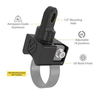 Image showing  BaseClamp Adjustable Whip/Flag Mount Base