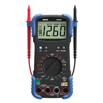 Innova 3340 Pro Automotive Digital Multimeter: Auto Specific Measurements, Protective Guards, Accessories Included