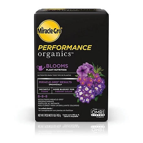 Miracle-Gro 1 lb. 265 sq. ft. Performance Organics Blooms Plant Nutrition