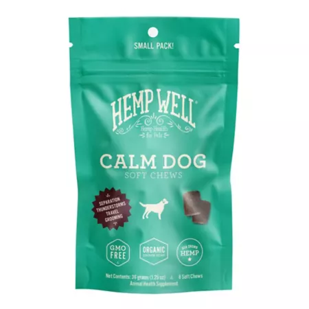 Hemp Well Soft Chewable Calming Supplement Dog Treats 8 ct Dog Anxiety Supplements