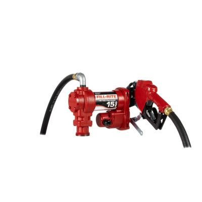 Fill-Rite 115V 15 GPM Fuel Transfer Pump with Automatic Nozzle, Discharge Hose and Suction Pipe