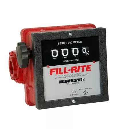 Fill-Rite 4-Digit Mechanical Fuel Transfer Meter 6-40 GPM 1 in Thread Fuel Transfer Tank Accessories