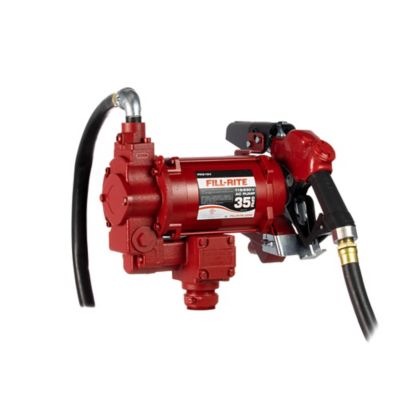 Fill-Rite 115/230VAC 35 GPM Fuel Transfer Pump with Discharge Hose and Automatic Nozzle