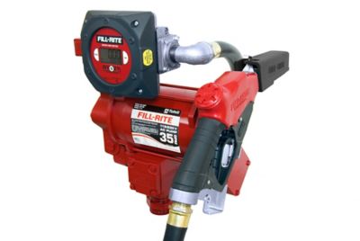 Image showing  3/4 HP 115/230VAC Electric Fuel Transfer Pump with Discharge Hose, 35 GPM, Automatic Nozzle and Digital Meter, FR319VB