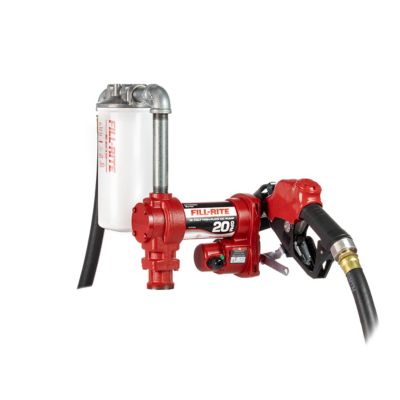 Fill-Rite 20 GPM 12V Fuel Transfer Pump with Discharge Hose, Automatic Nozzle, Particulate Filter and Filter Head