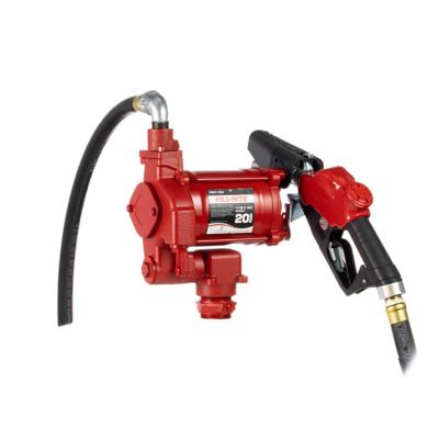 Fill-Rite 1/3 HP 115VAC Electric Fuel Transfer Pump with Discharge Hose and Automatic Nozzle, 20 GPM