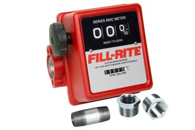 Fill-Rite 3-Wheel Mechanical Fuel Transfer Meter, 5-20 GPM, 1 in. Thread